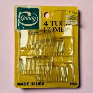 Vintage Goody Kant Slip Tuck Combs 4 Pack Clear #560 Made USA NOS NEW